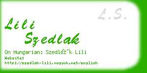 lili szedlak business card